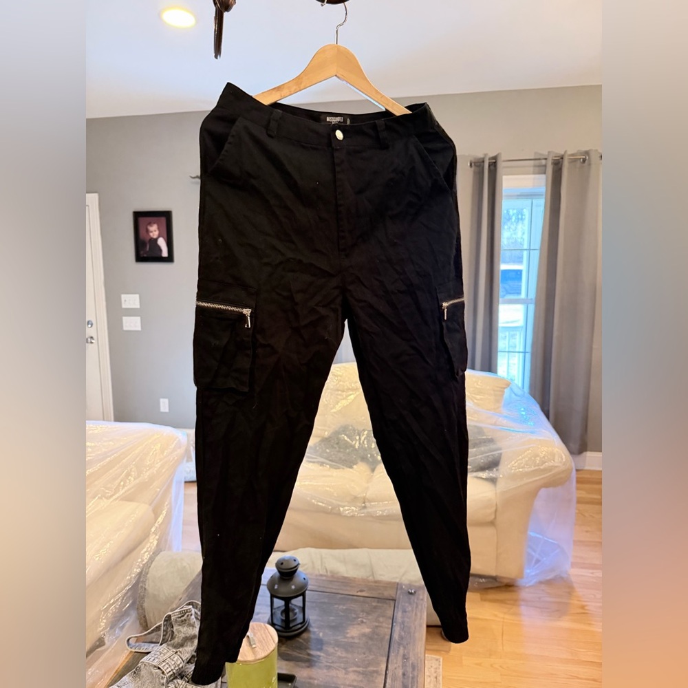 Missguided Black Cargo Pants